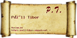 Páll Tibor névjegykártya